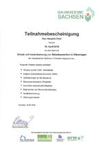 Bauakademie Sachsen Teilnahmebescheinigung (Hendrik Petri)