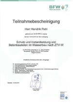 BFW Teilnahmebescheinigung (Hendrik Petri)